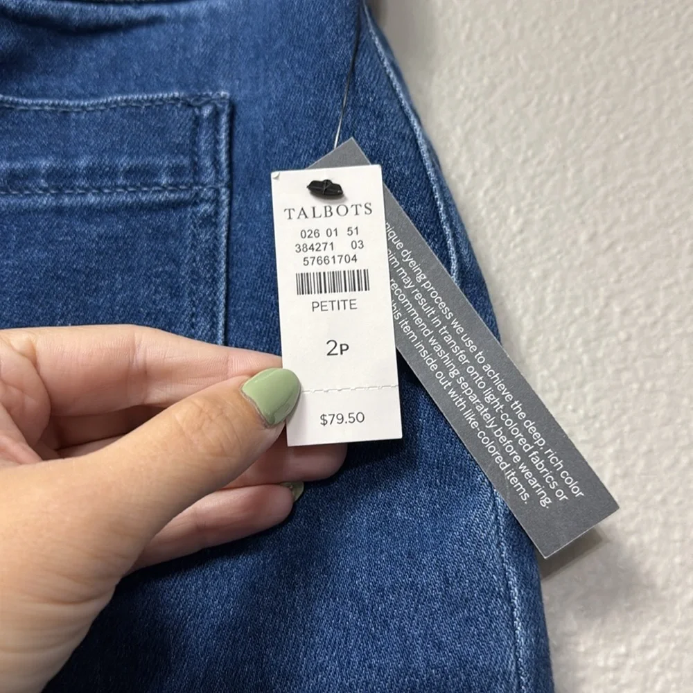 Talbots Petite Blue Denim Sailor Shorts